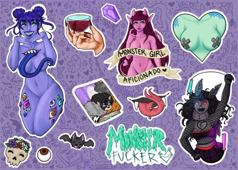 Monstergirl stickersheet