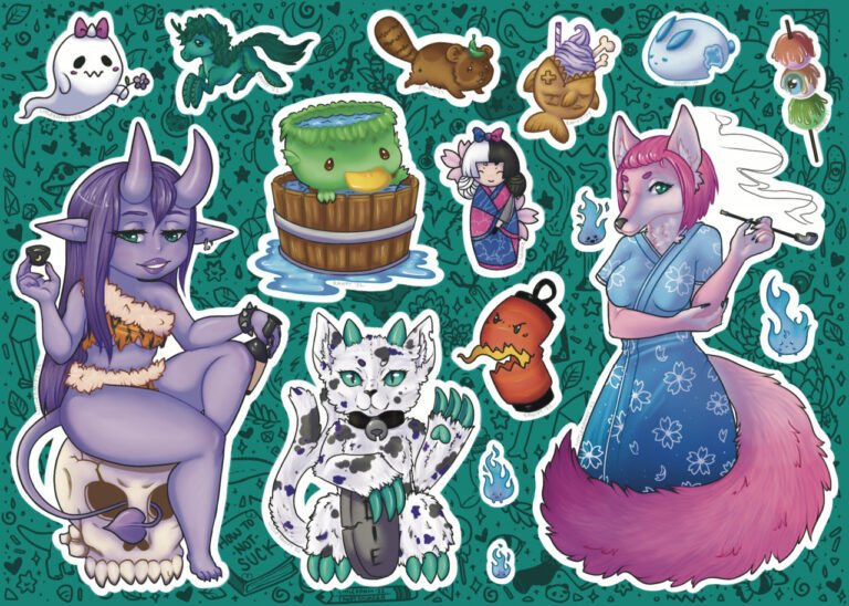 Yokai stickersheet